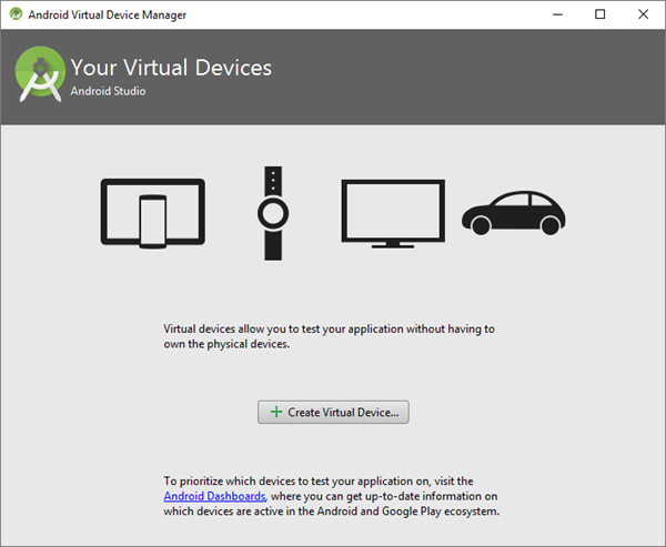 Android AVD Manger - Create Virtual Device